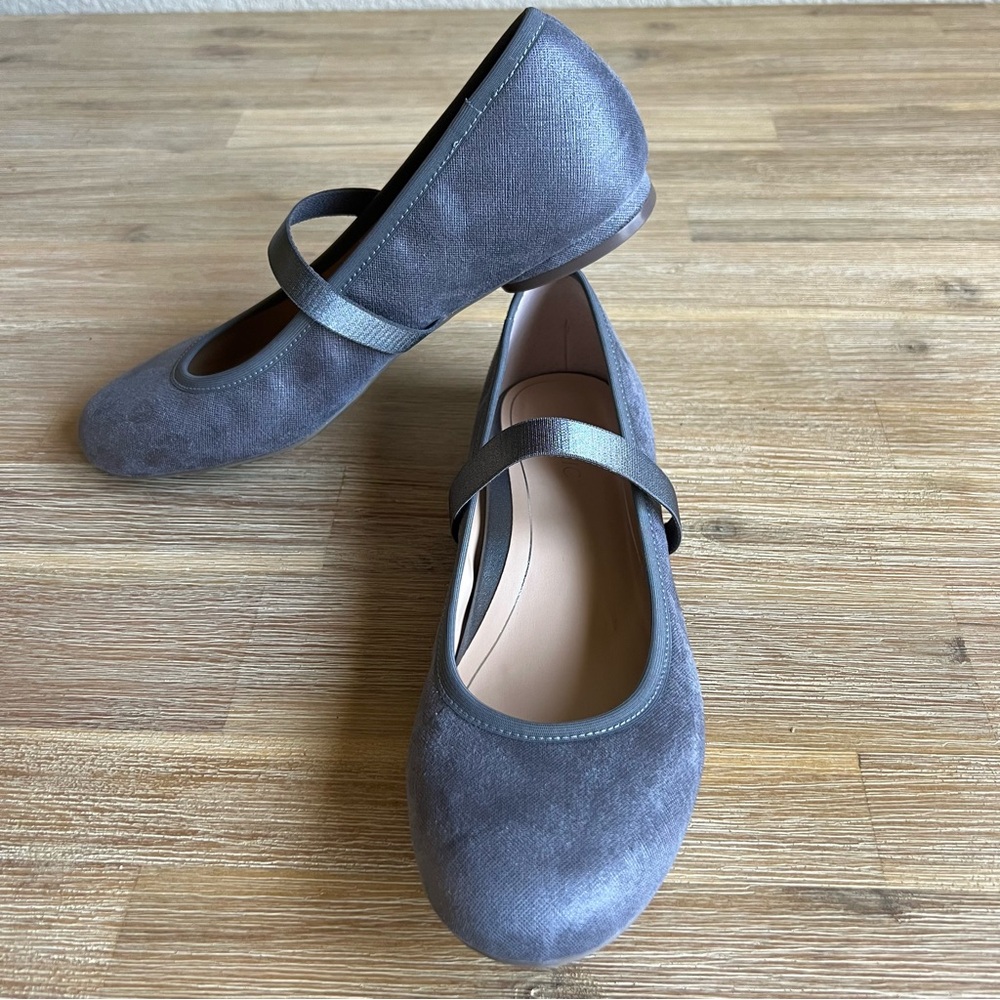 Vionic Joseline Mary Jane Flat Women Size 8 Cushioned Footbed Elasticized Strap